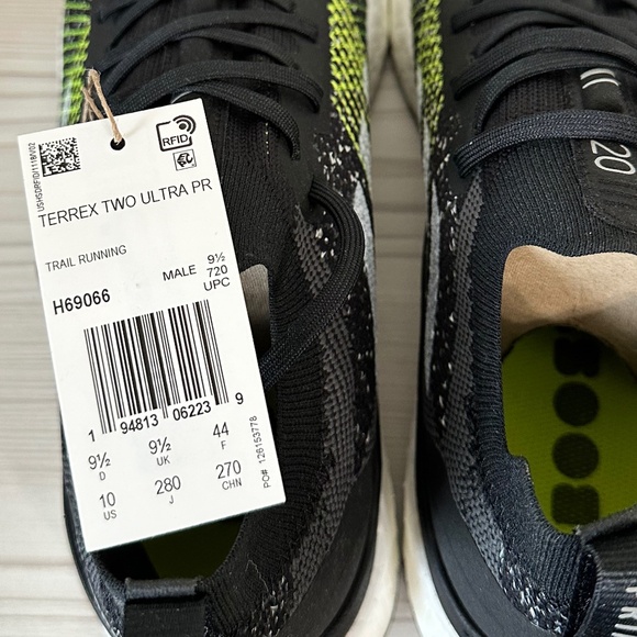 $180 Adidas Terrex Two Ultra Primeblue Trail Running Shoes Men size 10 H69066 - Picture 10 of 13